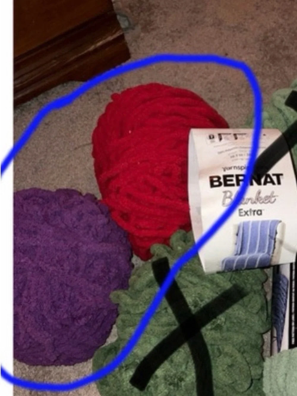 Bernat Blanket Yarn Bundle - Red, Purple, Green - Picture 1 of 1